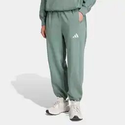 Decathlon Losse broek in afgewassen molton All Szn groen aanbieding