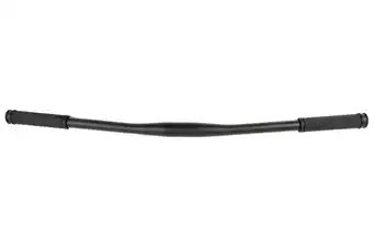 Decathlon Flat Aluminum Stuur 31.8 mm met Handvaten - Zwart aanbieding