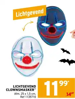 Trafic Lichtgevend clownsmasker aanbieding