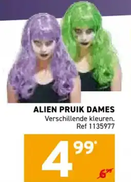 Trafic Alien pruik dames aanbieding