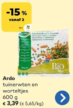 Bio Planet Ardo tuinerwten en worteltjes aanbieding