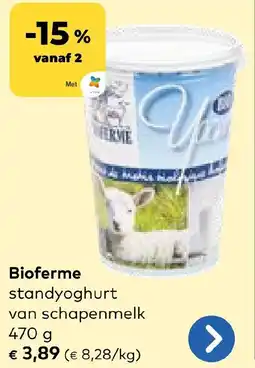 Bio Planet Bioferme standyoghurt van schapenmelk aanbieding