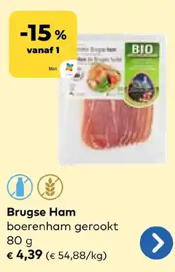 Bio Planet Brugse Ham boerenham gerookt aanbieding