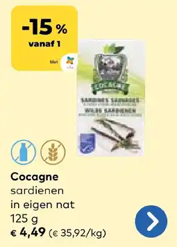 Bio Planet Cocagne sardienen in eigen nat aanbieding