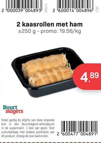 2 kaasrollen met ham