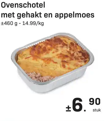 Ovenschotel met gehakt en appelmoes