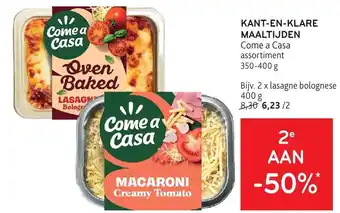 Come a casa kant-en-klare maaltijden