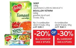 Alvo Liebig soep / bouillon vetarm aanbieding