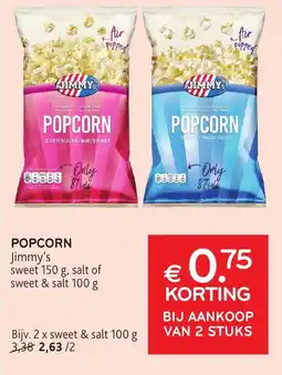 Alvo Jimmy's popcorn aanbieding