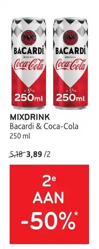 Alvo Bacardi & coca-cola mixdrink aanbieding