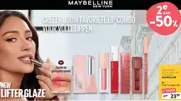 Di Maybelline de gamma's lifter, vinyl en superstay aanbieding