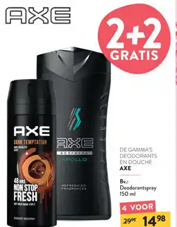 Di Axe de gamma's deodorants en douche aanbieding