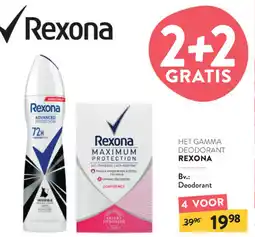 Di Rexona het gamma deodorant aanbieding