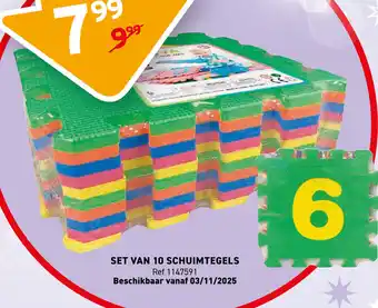 Trafic Set van 10 schuimtegels aanbieding