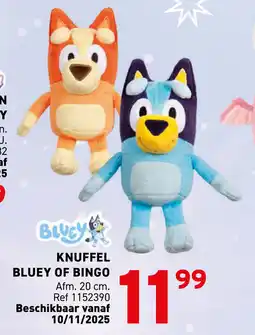 Trafic Knuffel bluey of bingo blucy aanbieding