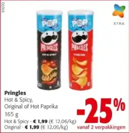 Colruyt Pringles Hot & Spicy aanbieding