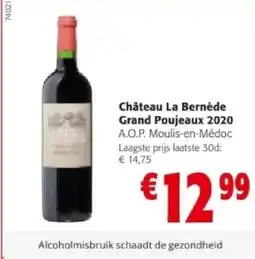 Colruyt Château La Bernède Grand Poujeaux 2020 aanbieding