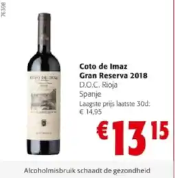 Colruyt Coto de Imaz Gran Reserva 2018 aanbieding