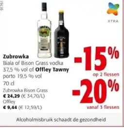 Colruyt Zubrowka Bison Grass aanbieding