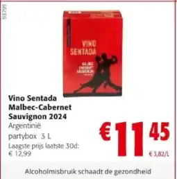 Colruyt Vino Sentada Malbec-Cabernet Sauvignon 2024 aanbieding