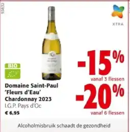 Colruyt Domaine Saint-Paul 'Fleurs d'Eau' Chardonnay 2023 aanbieding
