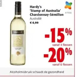 Colruyt Hardy's 'Stamp of Australia Chardonnay-Sémillon aanbieding