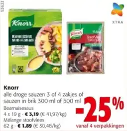Colruyt Knorr Bearnaisesaus 4x 19 g aanbieding