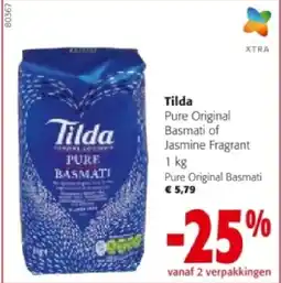 Colruyt Tilda Pure Original Basmati of Jasmine Fragrant aanbieding