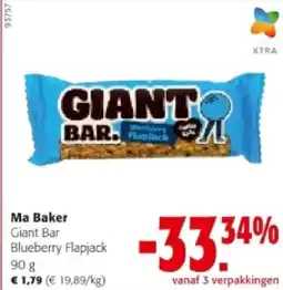 Colruyt Ma Baker Giant Bar Blueberry Flapjack 908 aanbieding