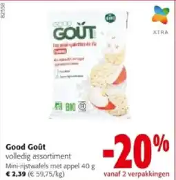 Colruyt Good Goût Mini-rijstwafels met appel 40 g aanbieding