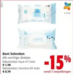 Colruyt Boni Selection Babydoekjes Aqua 64 stuks aanbieding