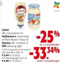 Colruyt Calvé mayonaise met eieren top-downfles 430 ml aanbieding