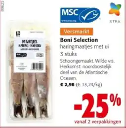 Colruyt Boni Selection haringmaatjes met ui 3 stuks aanbieding