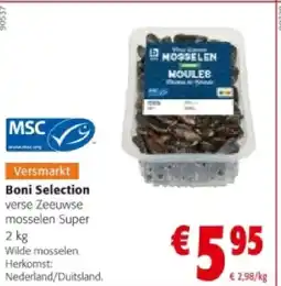 Colruyt Boni Selection verse Zeeuwse mosselen Super 2 kg aanbieding