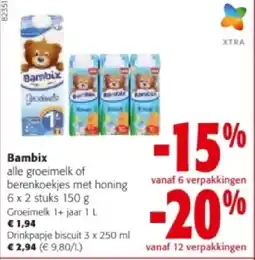 Colruyt Bambix Groeimelk 1+ jaar 1 L aanbieding