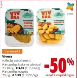 Colruyt Vivera Plantaardige krokante schnitzel 2x 100 g aanbieding