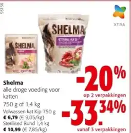 Colruyt Shelma Volwassen kat Kip 750 g aanbieding