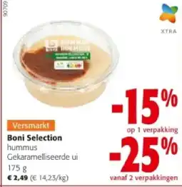 Colruyt Boni Selection hummus Gekaramelliseerde ui 175 g aanbieding