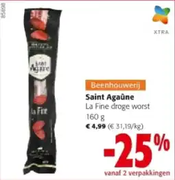 Colruyt Saint Agaüne La Fine droge worst 160 g aanbieding