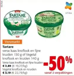 Colruyt Tartare Verse kaas knoflook ok en fijne kruiden aanbieding
