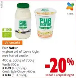 Colruyt Pur Natur Vanille 500 g aanbieding