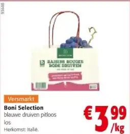 Colruyt Boni Selection blauwe druiven pitloos aanbieding