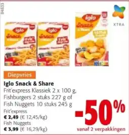 Colruyt Iglo Snack & Share Frit'express aanbieding