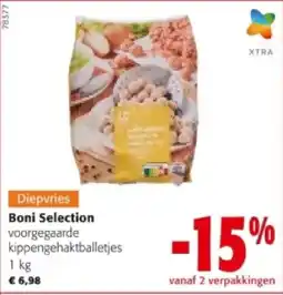 Colruyt Boni Selection voorgegaarde kippengehaktballetjes 1 kg aanbieding