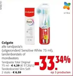 Colruyt Colgate Tandpasta Total Original 75 ml aanbieding