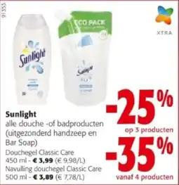 Colruyt Sunlight Douchegel Classic Care 450 ml aanbieding