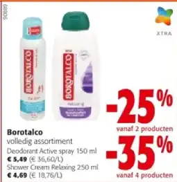 Colruyt Borotalco Deodorant Active spray 150 ml aanbieding