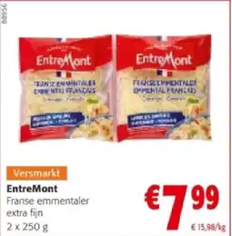 Colruyt EntreMont Franse emmentaler extra fijn 2 x 250 g aanbieding
