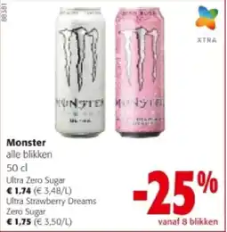 Colruyt Monster Ultra Zero Sugar aanbieding