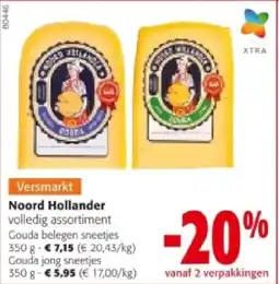 Colruyt Noord Hollander Gouda belegen sneetjes 350 g aanbieding